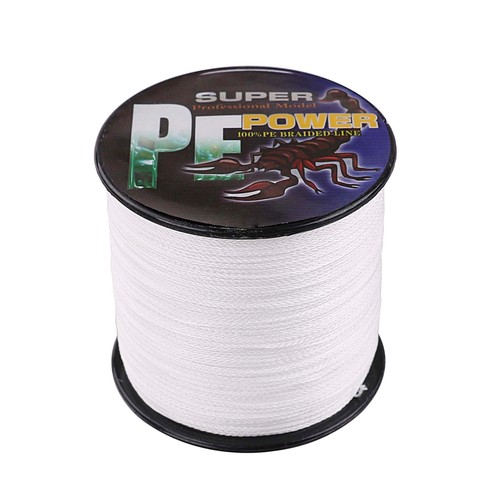 16 fili 100M-2000M 20lbs-500lbs bianco cavo pe dynema lenza da pesca intrecciata - Foto 14 di 15