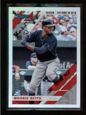 MOOKIE BETTS 2019 DONRUSS #101 SEASON STAT LINE #038/129 AN3514