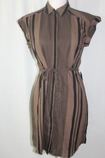 Express Full Button Front Dress Short Sleeve Belted Collar Dress size XS (B111)