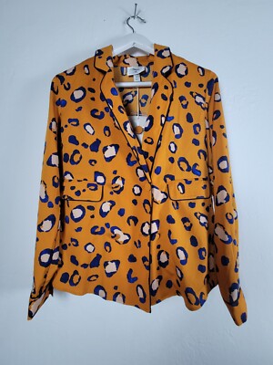 3.1 Phillip Lim for Target Mustard Animal Print Double-Breasted Blazer Small NWT