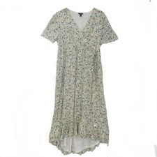 Torrid Floral Multicolor Maxi Lined Dress Wrap Short Sleeve Women's Size 00