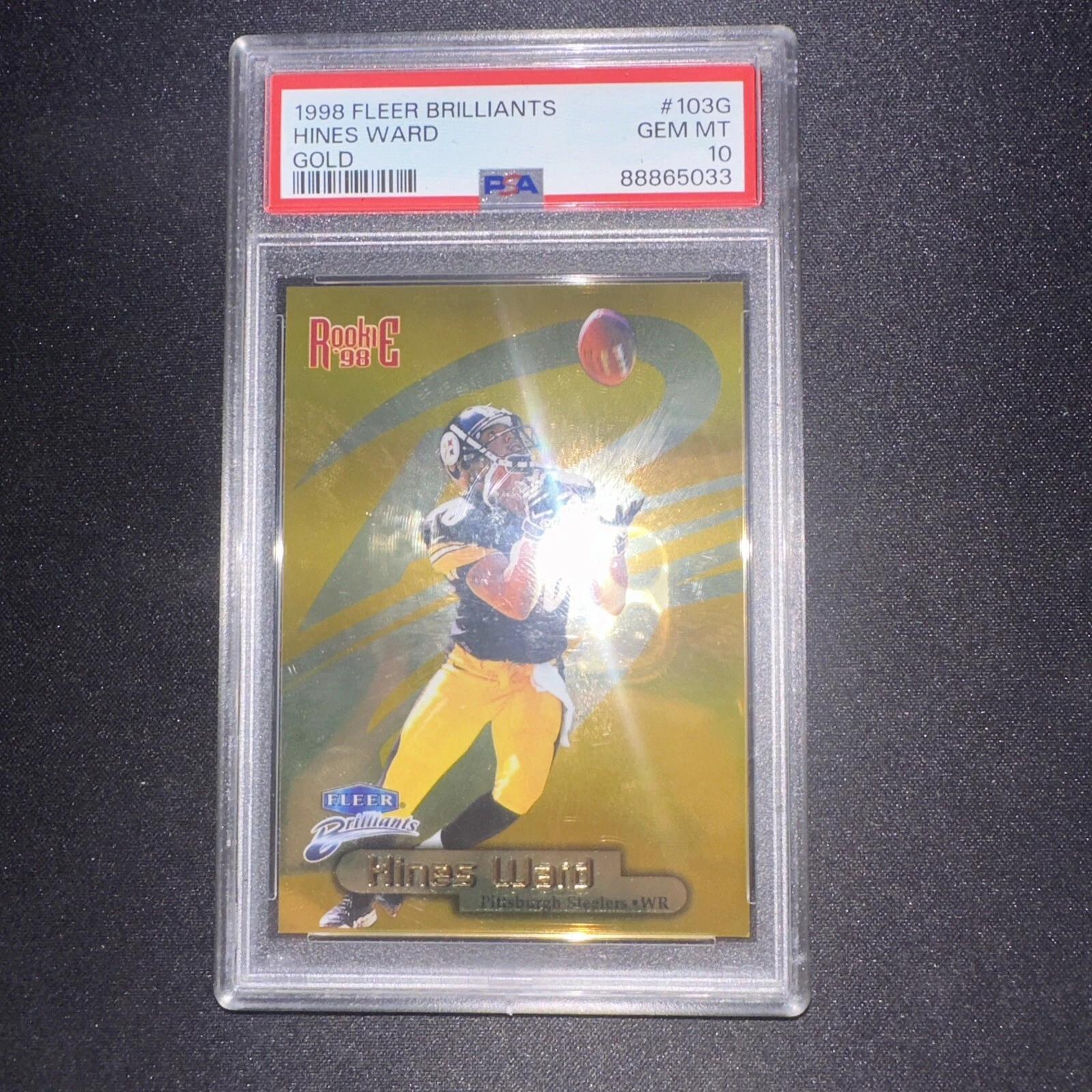 Hines Ward Fleer Brilliants #103G Gold