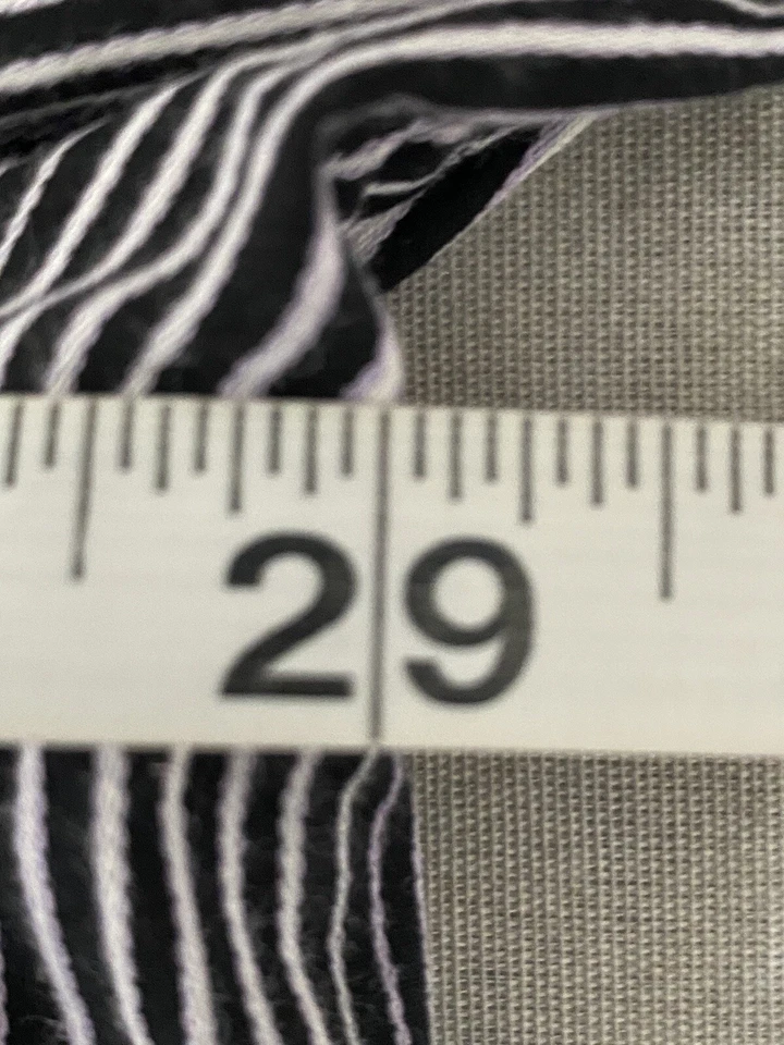 SYNRGY Men’s Long sleeve button down Shirt black white striped cotton Size 2xl - Image 3 of 4