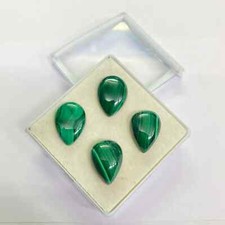 AAA Natural Malachite Cabochon Pear Shape Loose Gemstone