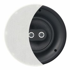 6.5" In Ceiling Stereo Speaker 120W, Trimless Design, Dual .5" Titanium Tweeters
