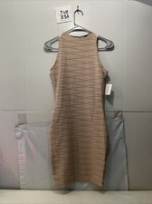 Windsor Tan Textured Bodycon Mini Dress women’s size M