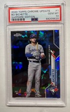 2020 Topps Chrome Update Bo Bichette R/C Sapphire PSA 10