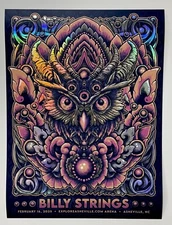 Billy Strings Poster Asheville NC 2025 S/N Silkscreen Official FOIL Low Run!