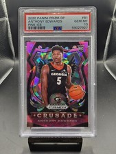2020 Panini Pink Ice Prizm DP Crusade #81 Anthony Edwards RC Rookie PSA 10
