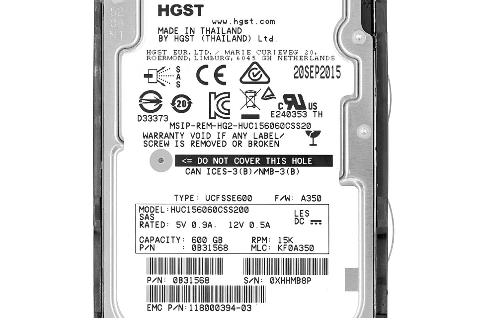 HUC156030CSS200 HGST HDD 300GB 15K SAS 2.5" HOT-SWAP FOR HPE SERVERS - Image 4 of 4