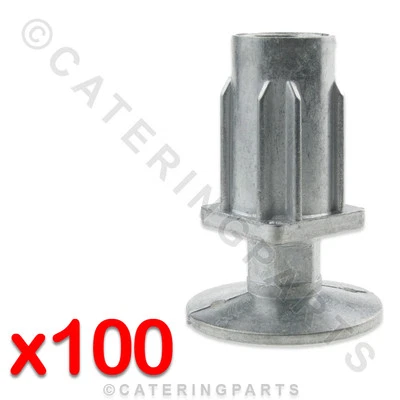 100 x 30mm SQUARE TABLE LEGS ADJUSTABLE FOOT INSERTS FOR CATERING TABLE WORKTOP