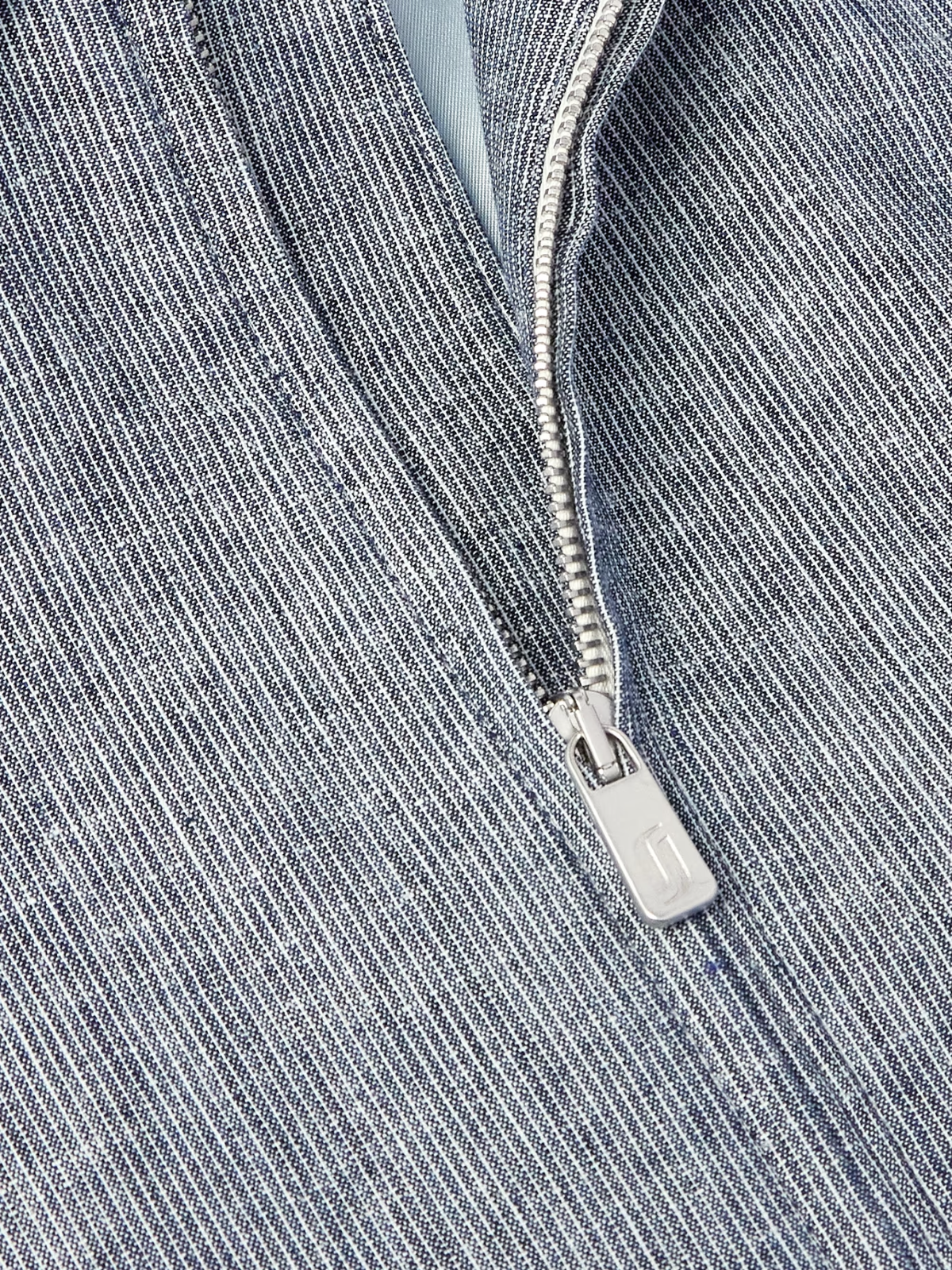 FILA Giacca estiva nuova RICHARD JAMES Savile Row a righe misto lino blu L £695