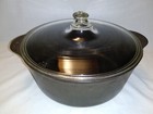 Vtg Griswold Cast Iron Pot No 8 Tite-Top Dutch Oven 1295 w/ Glass Lid