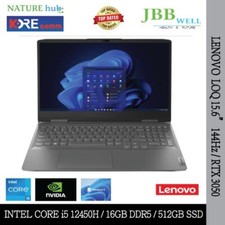Lenovo LOQ 15.6" 144Hz, Intel Core i5 12450H, 16GB DDR5, 512GB SSD, RTX 3050