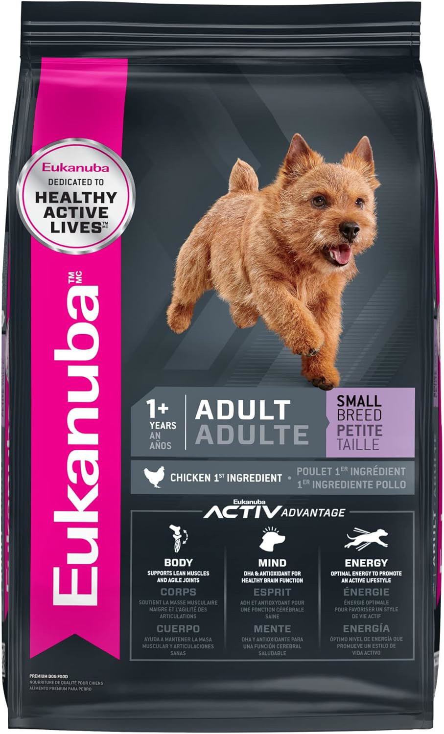 Eukanuba Small Breed Adult Dry Dog Food, 15 lb Bag - Nutrient Rich Formula