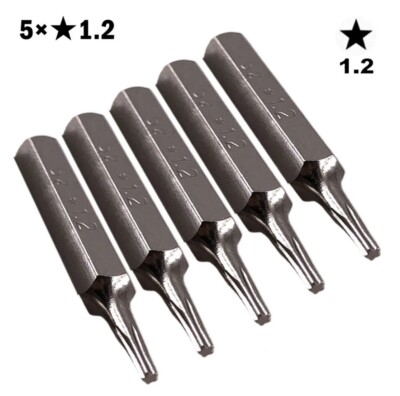 5PC Star 1.2 P5 Screwdriver Bits 4mm Hex Shank For MacBook Repair Bottom Screws