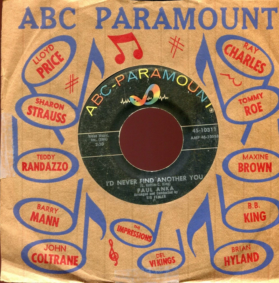 Paul Anka - Uh Huh on ABC Paramount New Breed R&B 45 - Image 2 of 2