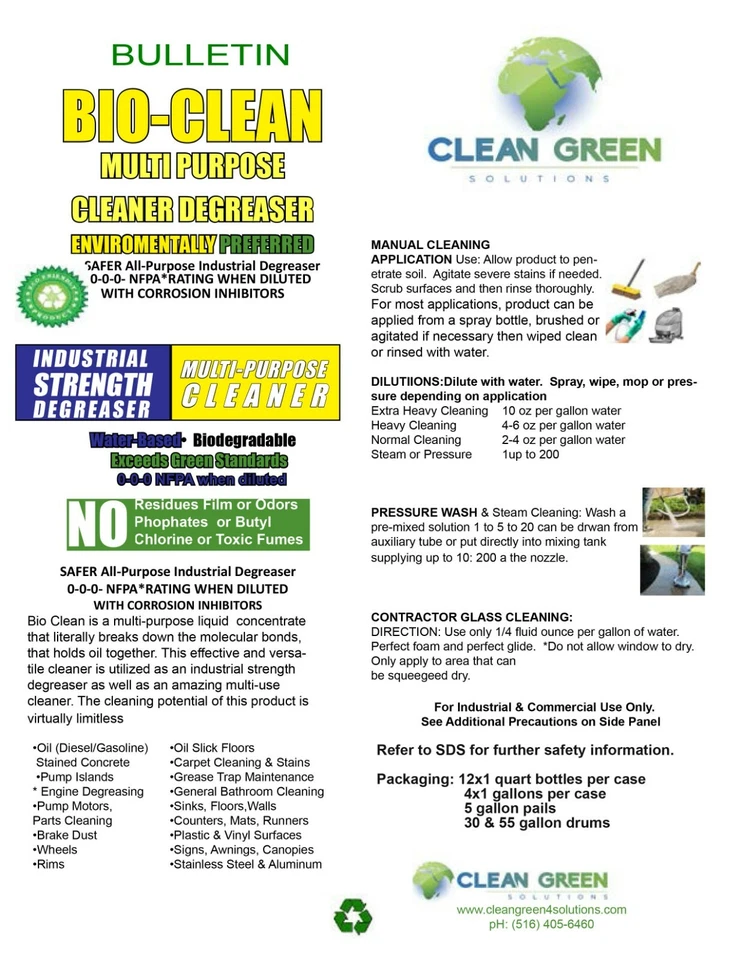 ENVIRO BIO FLAT WASH limpador multiuso/lavagem sob pressão 5 galões - Imagem 3 de 3