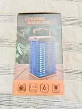 Solar Bug Zapper with LED Light, 4000mAh Battery Powered Mosquito Zapper, Cordle