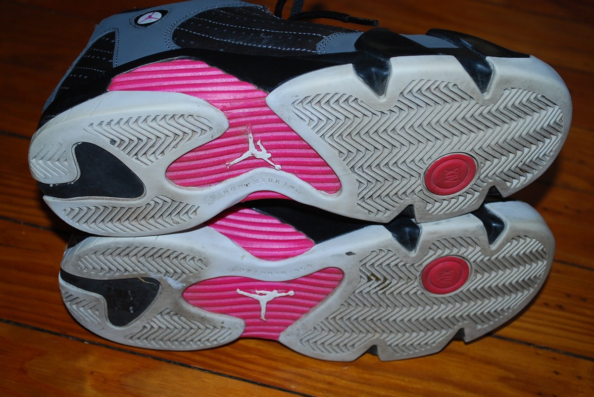 Air Jordan 14 Retro XIV GS Metallic Dark Grey Pink Sneaker (8