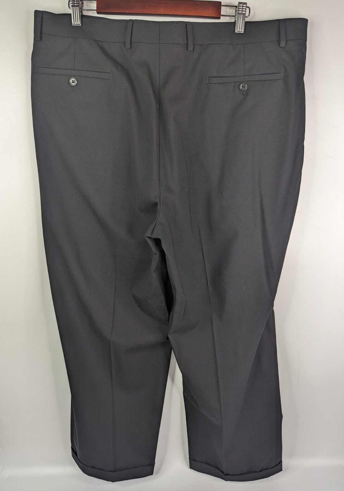 Wilke Rodriguez Black Flat Front Wool Blend Men's Dress Pants 40X28 eBay