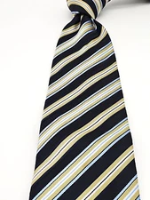 Bergamo NY Repp Striped Tie British Regimental Stripe Handmade