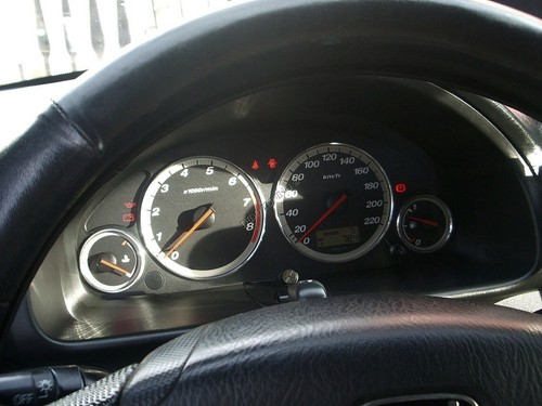 For Honda CR-V CRV 2001-2006 Chrome Gauge Trim Dial Rings Polished Alloy x4 - Picture 7 of 8