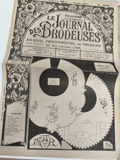 Alte Zeitung Stickerei 1952 Le Journal des Brodeuses Lyon Vintage Motiv