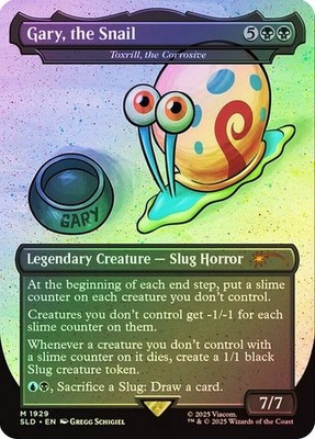 Toxrill, the Corrosive / Gary, the Snail *Foil* - Secret lair - NM - MTG