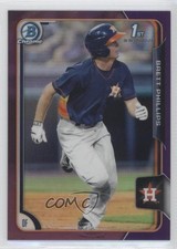 2015 Bowman Chrome Prospects Purple Refractor 29/250 Brett Phillips #BCP137 3q5
