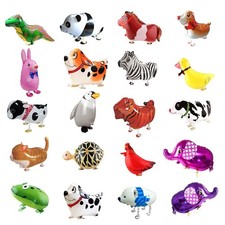 Walking Animals Balloons 58x41cm Mylar Foil Helium - 20Pcs Kids Party Decor