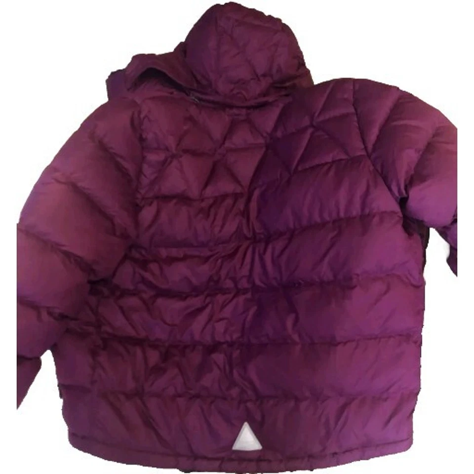 L.L. Abrigo de plumón Bean Kids rosa baya, talla L (14-16) azul forrado con capucha Foto 3 de 4