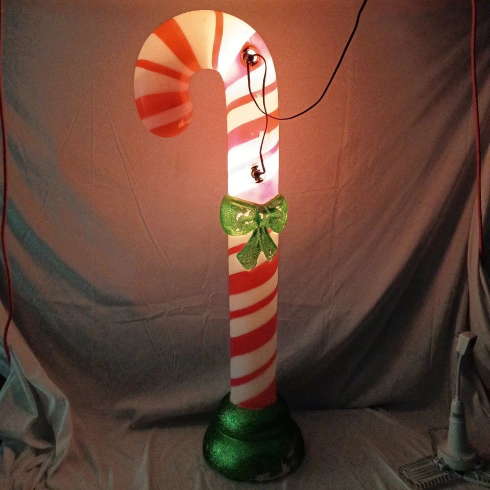 巨型点亮糖果甘蔗吹模 – 2 件套圣诞庭院装饰 (41) — 第 3/4 张图片