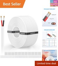 NAOVEO 18 Gauge Wire 2 Conductor Electrical Wire, 18 AWG Stranded PVC Tinned ...