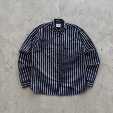 Levi  s Vintage Clothing Striped Western Shirt Mens XL Pearl Snap Button Up Black