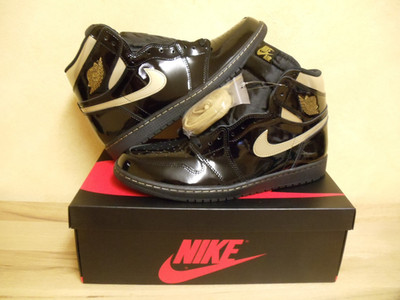 Nike Air Jordan 1 Retro High OG Black Metallic Gold Patent US 11,5 EU 45,5
