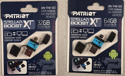 Patriot Stellar Boost XT 32GB 64GB  microUSB/USB 3.0 OTG Flash Drive New