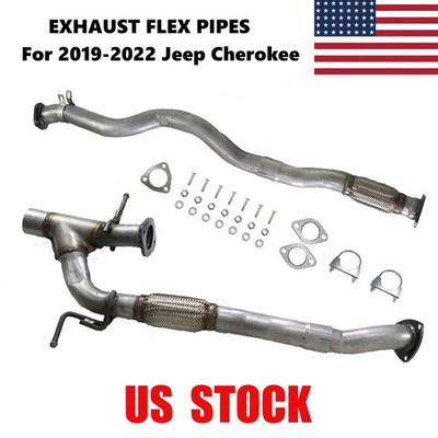 For 2019-2022 Jeep Cherokee 3.2L Exhaust Flex Pipes Left and Right Side