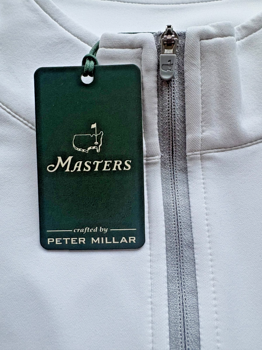 2026 Masters Tournament Peter Millar Medium White 1/4 Quarter Zip