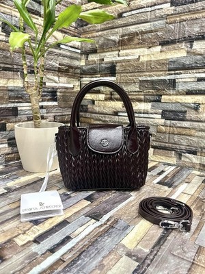 Donna Regina Schrecker Bordeaux quiltata bag / women's bag red new