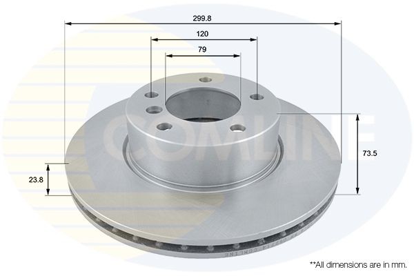 Brake Disc Front Internally Vented For BMW 1 Series 3 Series Z4 COMLINE ADC1728V