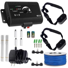 For 2 Dogs Safe Electric Dog Fence Pet Containment System Shock Collar Brand New