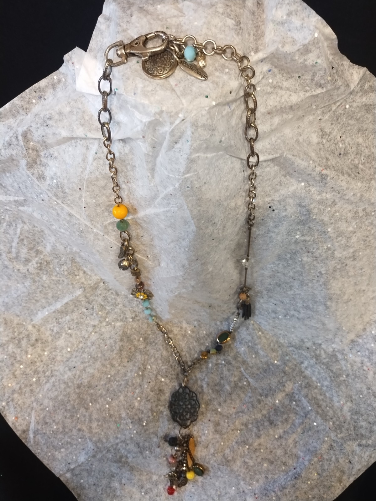 PLUNDER DESIGN Boho MultiColor Beaded Statement N… - image 8