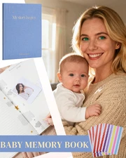 Baby Memory Book Set 5 Sheets of Stickers 0-5 Years Baby Boy/Girl 112 Pages Gift