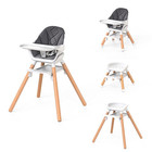 Baby High Chair, 6 in 1 Convertible High Chairs for Babies and Toddlers, Easy Cl