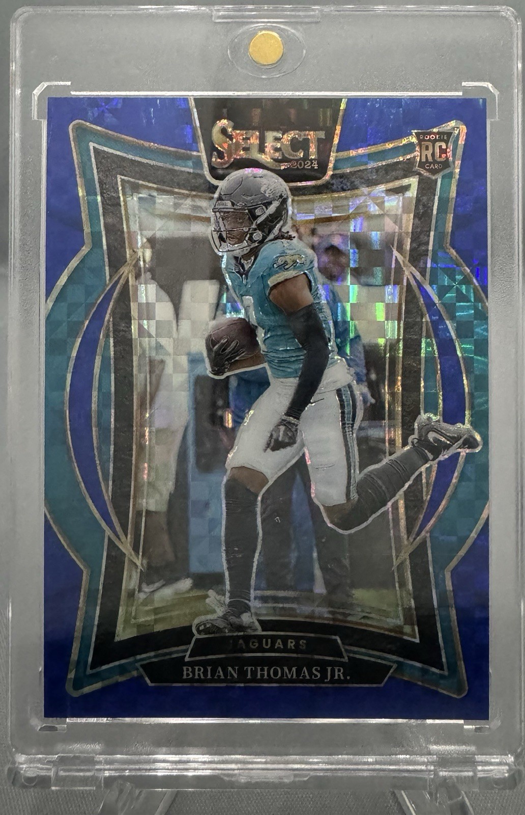2024 Select Brian Thomas Jr. Concourse RC Blue Checker Prizm 22/249 Jaguars