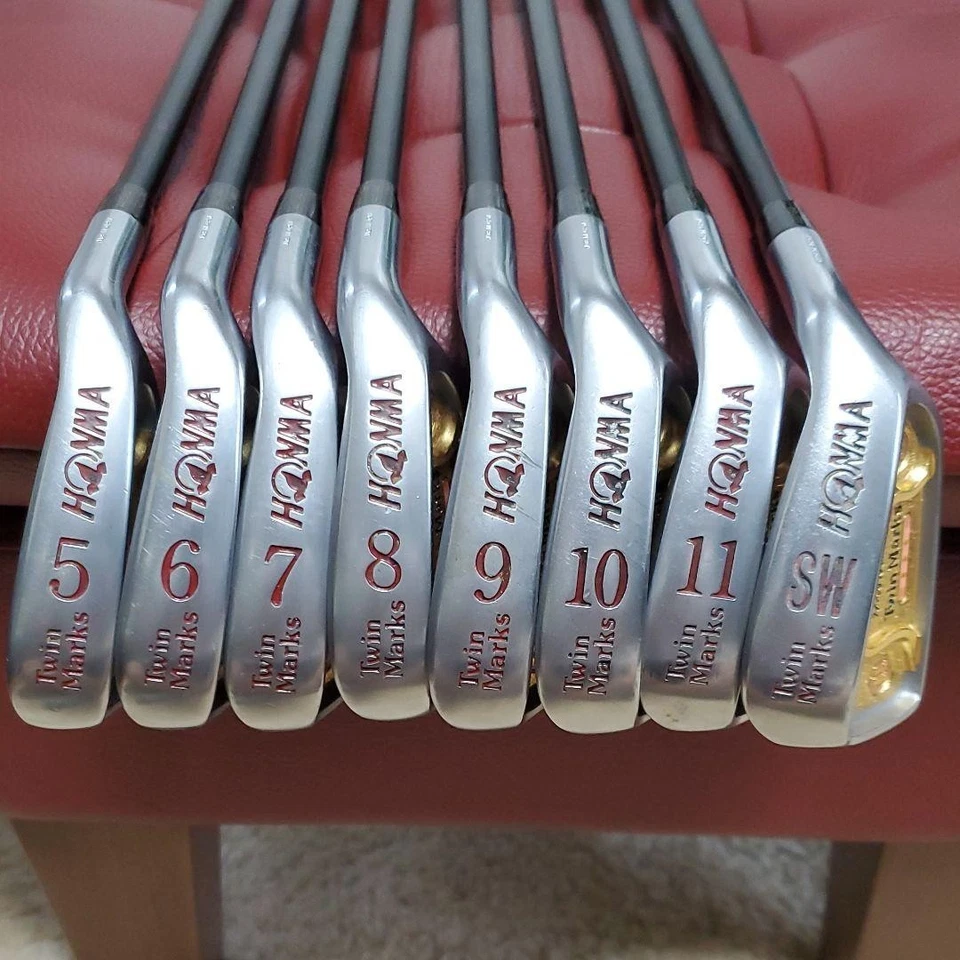 HONMA GOLF Twin Marks 2000-β 8pcs Iron Set 5-11/SW Flex-R 3STAR No H/C - Image 3 of 4