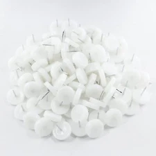 100pcs 1 Inch (25mm) Nail On Furniture Sliders Round Nylon Chair Feet Glides