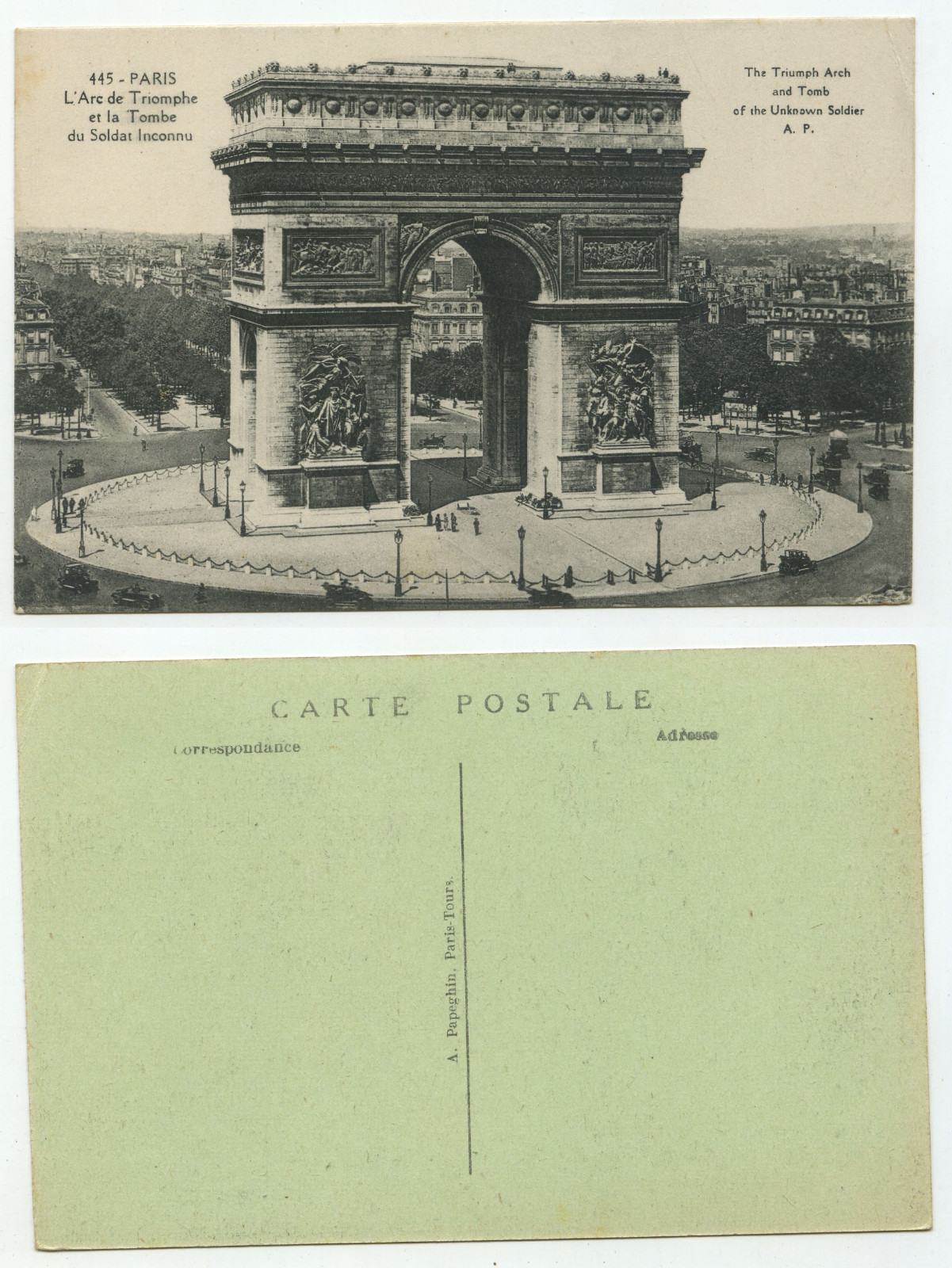 09920 Paris Arc de Triomphe Triumphbogen alte Ansichtskarte eBay