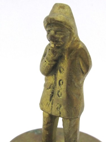 Estatua de pescador de latón de colección sobre piedra figura náutica pisapapeles #oz - Imagen 2 de 8